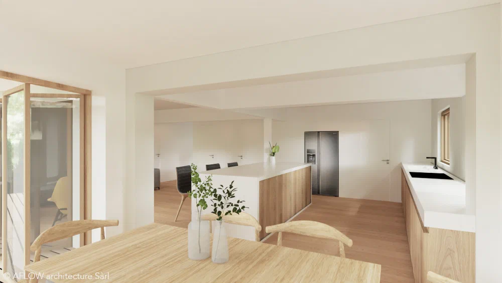 Rénovation et extension d'une maison à Blonay — Kitchen