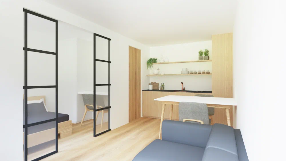 Transformation d'un garage en studio — vue 1