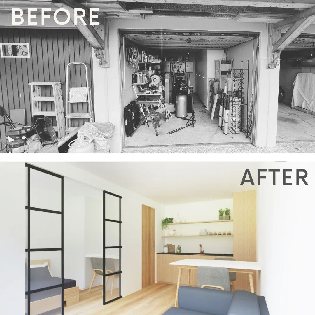 Transformation d'un garage en studio — vue 2